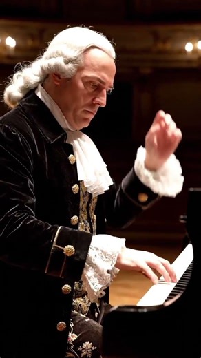 morzart playing piano