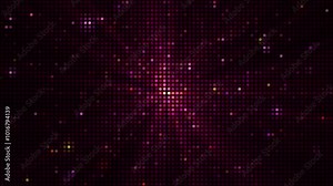 Colorful flashing LED lights party background. Glowing disco video wall animation. Full HD and looping multicolored glittering LEDs motion background.