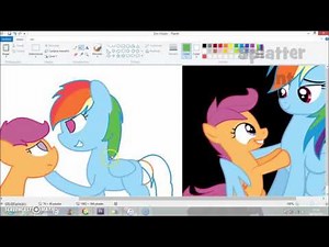 rainbow factory speedpaint scootaloo & evil dash