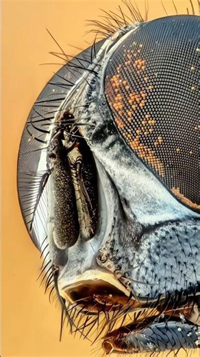 The Alien Among Us 👽 | 8K Extreme Macro Fly Face #shorts #macro