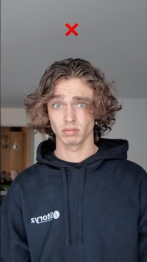 Curly hair middle part tuto ✂️