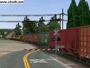MSTS - Santa Fe Freight Train at Santa Ana©