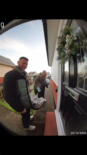 “Welcome home, Hudson” 🩵 #pregnancytiktok #ringvideodoorbell #newbornbaby #boymom