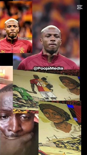 Victor Osimhen in tears as Galatasaray fans delayed the banner of his late mother