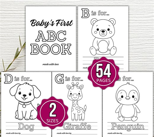 ABC Coloring Book Baby Shower Game, ABC Book Baby Shower Activity, ABC Baby Shower Coloring Book, Baby Shower Game Bundle, Baby Activities - Etsy Canada