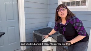 Central Air Conditioner Covers for Outside 32'' X 32'', Mesh AC Covers for Outside Unit, Breathable AC Conditioning Condenser Compressor Cover - Top Universal Defener for All Season