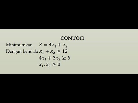 #7 Program Linear - Metode Simpleks Kasus Minimasi