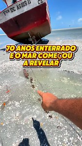 70 ANOS ENTERRADO E O MAR COMEÇOU A DEVOLVER #curral #curraldepesca #armadilha #pesca #icapui | Alex Marques