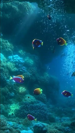 Soothing Underwater Loop | Gentle Fish Swim Over Sandy Ocean Floor 🌊🐟