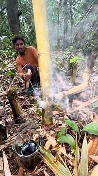 Beautiful Glass Making From Raw Bamboo #foryouシviral