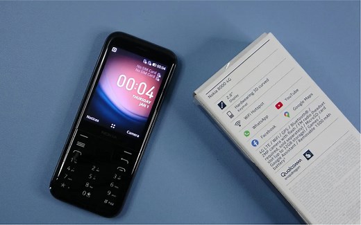诺基亚8000 4G黑色拆箱