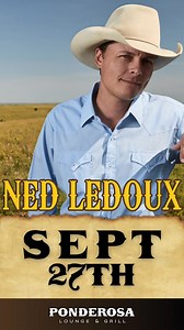 Ned LeDoux takes the stage at the Ponderosa Lounge on September 27, bringing a night of authentic, hard-hitting cowboy country you won’t forget. He’s not just the son of a legend — he’s the real deal! Carrying on Chris LeDoux’s legacy with grit, soul, and his own wild fire, Ned delivers songs that hit you right in the heart. From raw, heartfelt ballads to high-energy anthems, his sound is rooted deep in country tradition. Real songs, real stories, and a whole lot of country soul — this is one sh