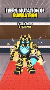 BUMBATRON IN EVERY MUTATION 🤯 WHICH ONE IS BEST? #roblox #stealabrainrot #shorts