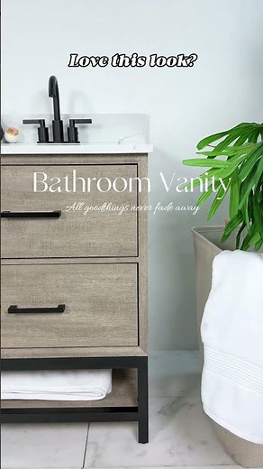 Hartley 25" Bathroom Vanity – Compact Modern Design with Carrara Stone Durability#bathroomvanity