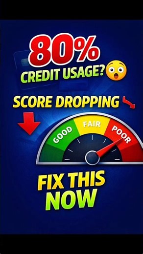 80% Credit Usage? How to Fix Your Score Fast | USA FICO Tips #shorts
