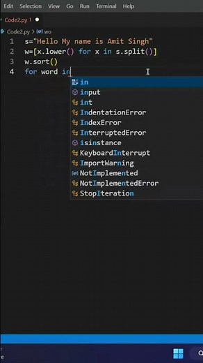Sort Words Alphabetically In a String In Python | THE CODING GUIDE