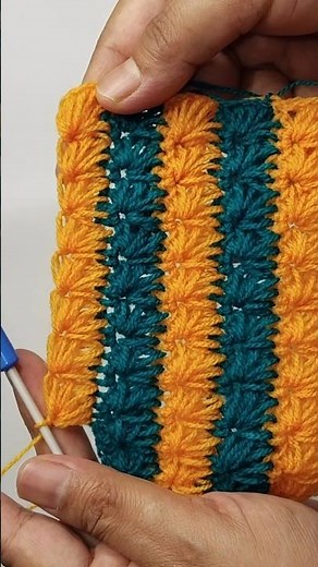 Beautiful Star Stitch pattern ♥️😍👌#shortsfeed #youtubeshorts #shortsvideo #crochet #starstitch #fyp