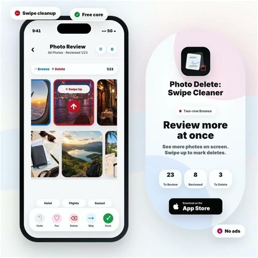 I Made a Simple iPhone Photo Cleaner App — Swipe to Delete Photos