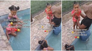 Mum jumps into swimming pool, saves her baby who fell in water, video goes viral