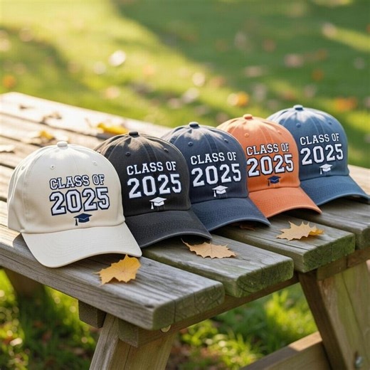 Custom Class of 2025 Embroidered Hat, Personalized Graduation Keepsake Cap, Trendy Beige Senior 2025 Hat,unique Graduation Gift for Students - Etsy