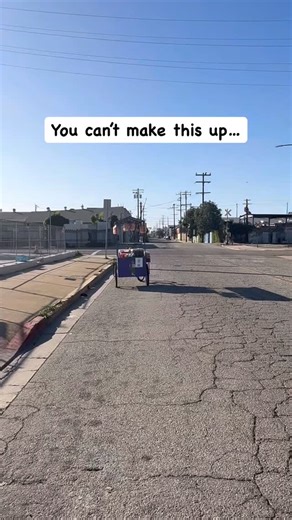 Cristian Woah on Instagram: "This video was crazy… I was driving home from the Alameda Swapmeet when I saw a street vendor left his carreta completely alone. No one around. No movement. Just the cart… sitting there. And my first instinct was what a lot of us think when we see something like that: “La migra se lo llevó…” I’ve seen too many videos online of vendors being taken, leaving everything behind. So for a second I thought he got deported right there. But then… a man starts jogging toward m