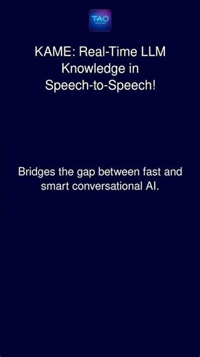 KAME: Real-Time LLM Knowledge in Speech-to-Speech!