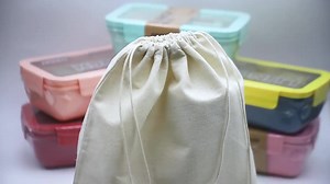 Bento Rice Husk Eco Wheat Straw Fiber Lunch Bag Soup Drinking Cup Lunch Box with Cutlery and Bag