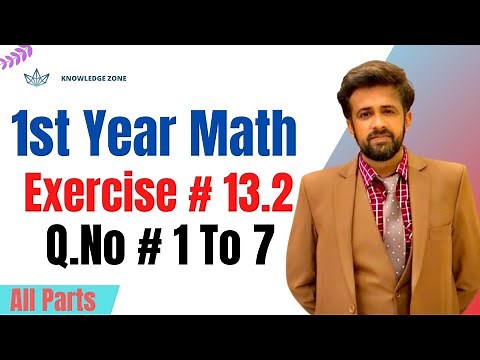 1st year math exercise 13.2 question number 1 to 7 || 11th class math chapter 13 || #1styearmath