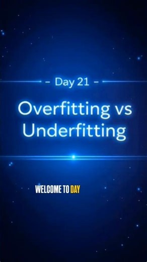 Day 21: Overfitting vs Underfitting Explained | Bias, Variance & Regularization