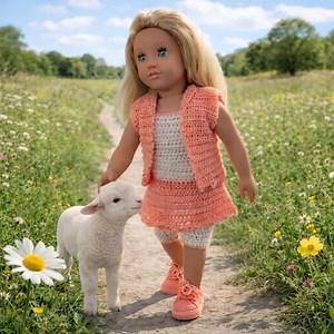 18” Doll Clothes Crochet Pattern – Dress, Vest & Leggings - Fits American Girl® Dolls - Etsy