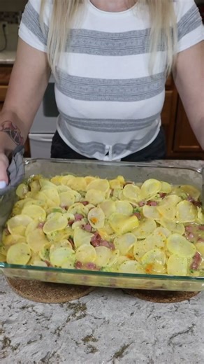 Dollar Tree Cheesy Potato Bake with Smoked Sausage & Broccoli