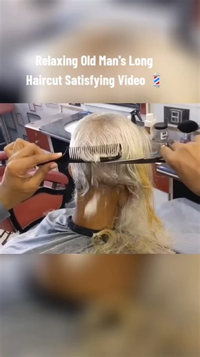 Relaxing ASMR Haircut for 75-Year-Old Man