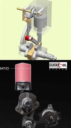 🔧Variable Compression Engine Mechanism ⚙ Engineering Marvel #engine #mechanicalengineering #project