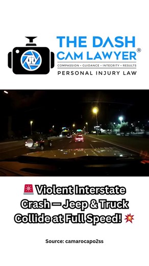 🚨 Violent Interstate Crash — Jeep & Truck Collide at Full Speed! 💥 This dashcam footage captures a violent crash between a Jeep and a Silverado on the interstate — metal twisted, airbags deployed, and chaos in seconds. The most important part? The driver walked away. 🚗💢 This is your reminder: the road is unpredictable. A dashcam isn’t just about footage — it’s your proof, your protection, and your witness when everything goes wrong. 🎥⚖️ Drive smart. Stay safe. Always record. #DashCamSaves #