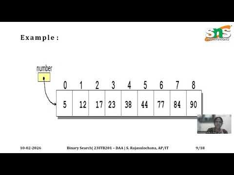 BINARY SEARCH | DAA | SNS INSTITUTIONS