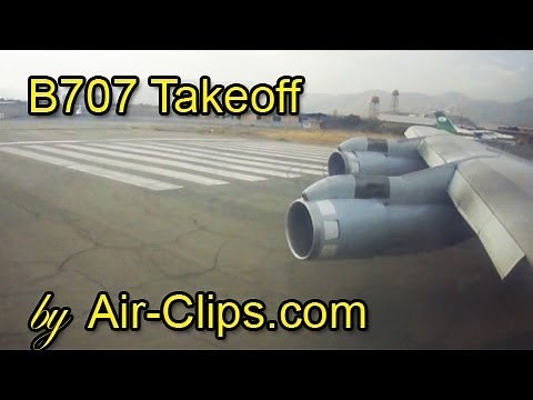 Boeing 707 Saha Air, world's LAST 707 in passenger service - noisy takeoff from Tehran! [AirClips]