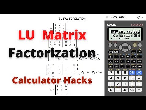 Gauss Elimination LU Matrix Factorization Step by Step using Casio fx-991 ex plus | Calculator hacks