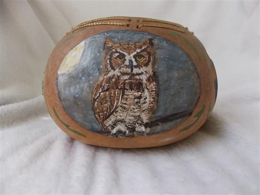 Owl Gourd Bowl - Etsy