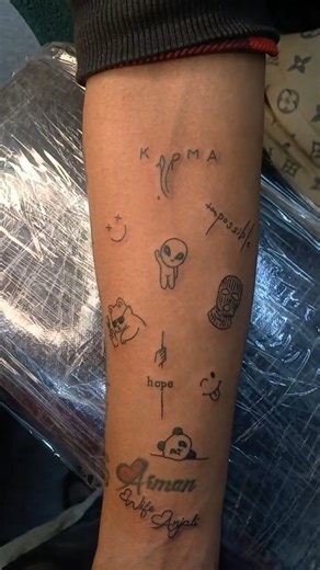 Arwinder Singh | Emoji mini tattoos done by Arwinder Singh at @win_inktattoohub | Instagram