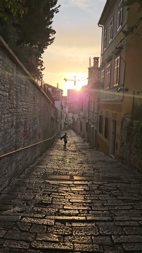 Sunset in Pula’s Old Town Alley - Croatia