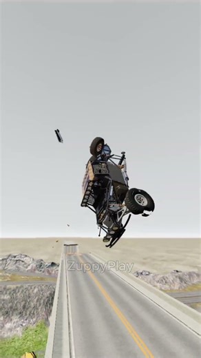 +300 MPH Over Broken Bridge 🚗💨 Insane Crash Test #1 12