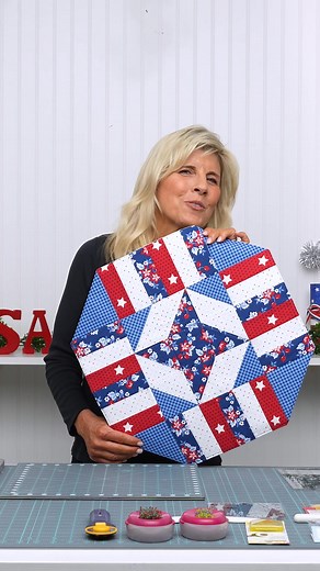 763 reactions · 37 shares | Show your American spirit in style with the Easy Patriotic Table Topper! Designed by Cathey Laird featuring the Star Spangled collection from Moda, it is perfect for beginners and seasoned quilters alike. This table topper is ideal for summer gatherings, patriotic holidays, or simply adding an Americana touch to your home decor. | Shabby Fabrics | Facebook