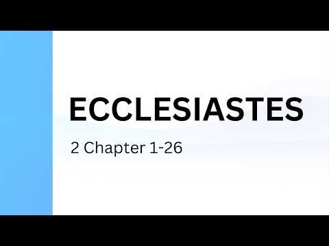 Ecclesiastes Chapter 2 | Holy Bible - Indian Sign Language Version (ISLV)