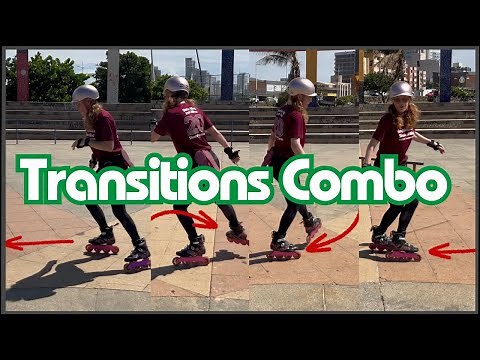 Continuous transitions on inline skates & rollerblades to improve backwards skating: Barrel Roll
