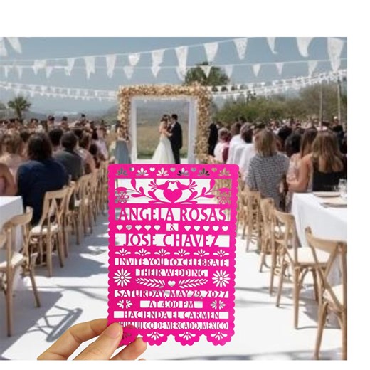 Wedding Invitation: Mexican Fiesta Theme, Mexico Theme, Talavera Invite, Papel Picado Invitation - Etsy