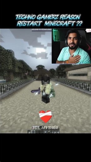 Techno Gamerz Restart Minecraft❤️‍🩹/#minecraft #technogamerz #heartfelt #shorts #shortsfeed