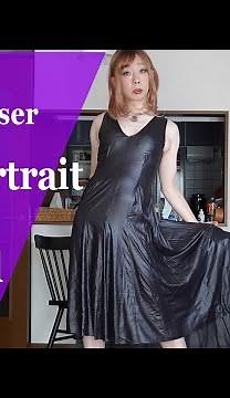 [Japanese Crossdresser with ANN DEMEULEMEESTER dress] Portrait of Haruka - HA284 #vertical