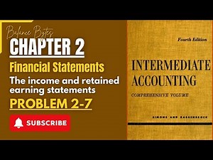 Problem 2-7 | Chapter 2 | Financial Statements | The income and Retained Earning Statements