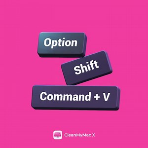 There is a Mac shortcut to edit text much faster. When you copy blocks of text from different sources they all look different. But if you use this shortcut, the text will automatically adjust to the rest of the document. Way tidier✨! Instead of the regular Command V, you need to add Option Shift. We’ve got 10 more Mac productivity tips, 👉👉👉 (https://bit.ly/3wgUuxQ) check them out. How many of these did you know? #CleanlyProductive | CleanMyMac