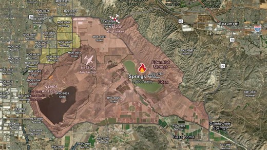 Fast‑moving brush fires spread in Riverside County